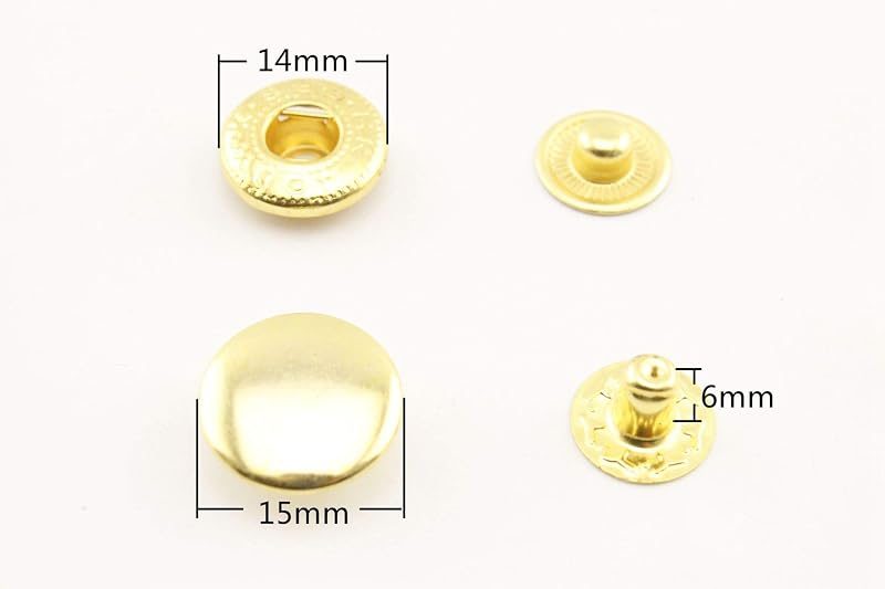 Iron snap Fastener Buttons Washable Press Stud for Sewing Leather Craft Clothing - Ring-Spring Snap Button