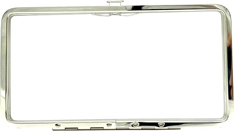 Rectangle Glue-In Kiss-Lock Purse Frame, 7" x 3 3/4" (18 x 9.5 cm)