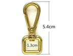 Push-Gate Swivel Snap Hook, Square Eye (1/2")