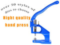 Hand press stud rivet eyelet snaps setter machine