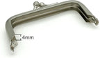 Glue-In Kiss-Lock Purse Frame, 3" x 1 5/8" (7.5 x 4 cm) - 6.5mm Ball Clasp