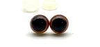 Plastic Safety Eyes with Washers - Round Pupil