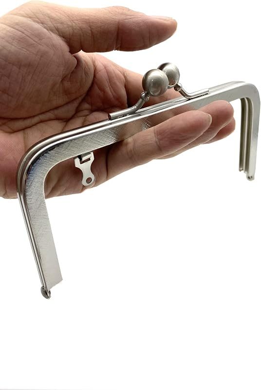Rectangle Glue-In Kiss-Lock Purse Frame, 6 1/4" x 3" (16 x 7.5 cm)
