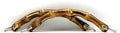 U Shape Bamboo Bag Purse Handles with D Ring for Knitting Bag Purse Handle Making / Natural