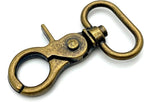 Lobster-Claw Swivel Snap Hook, D-Ring Eye