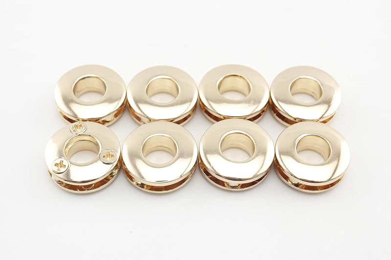 Zinc Alloying Round Screw in Eyelet Grommet O Rings Purse Loop Handle Connectors Easy Installation Inner Diameter