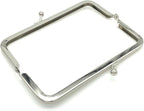 Rectangle Glue-In Kiss-Lock Purse Frame, 5" x 2" (12.5 x 5 cm)