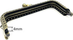 Rectangle Double-Pocket Sew-In Kiss-Lock Purse Frame, 11 x 5 cm
