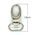 Teardrop Push-Gate Swivel Snap Hook, Oval Eye