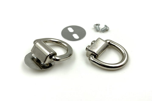 5/8" (15 mm) wallet clutch bag purse chain strap connector anchor clip with D ring Nickel