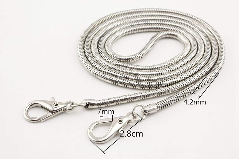 Custom Personalized Bag Purse Crossbody Shoulder Snake Chain Strap Handles Replacement Extender / Nickel