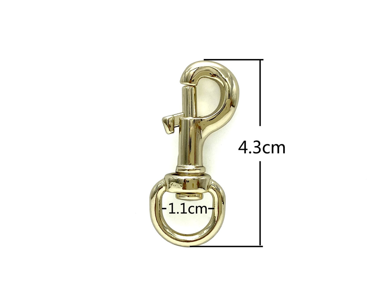 Small Bolt Snap, Round Eye (7/16")