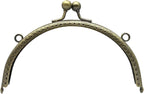 Half-Round Sew-In Kiss-Lock Purse Frame, 6 1/8" x 3" (15.5 x 7.5 cm)