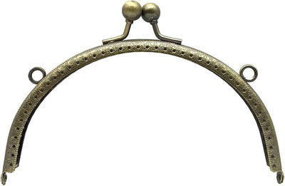 Half-Round Sew-In Kiss-Lock Purse Frame, 6 1/8" x 3" (15.5 x 7.5 cm)