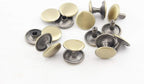 Double Flat Rivet Solid Brass Double Cap, Purse Rivet Studs for Leather Bag Making Clothing Shoes Anti Bronze