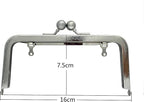 Rectangle Glue-In Kiss-Lock Purse Frame, 6 1/4" x 3" (16 x 7.5 cm)