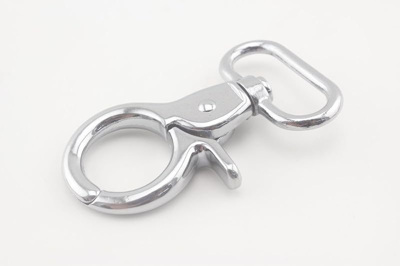 Long Lobster-Claw Swivel Snap Hook, Chrome (1 1/4")