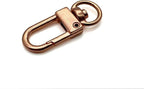 Mini Square-Top Push-Gate Swivel Clasp, Round Eye
