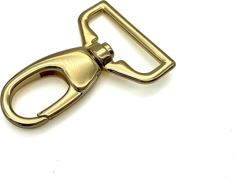 Push-Gate Swivel Snap Hook, Trapezoid Eye (1 1/4")