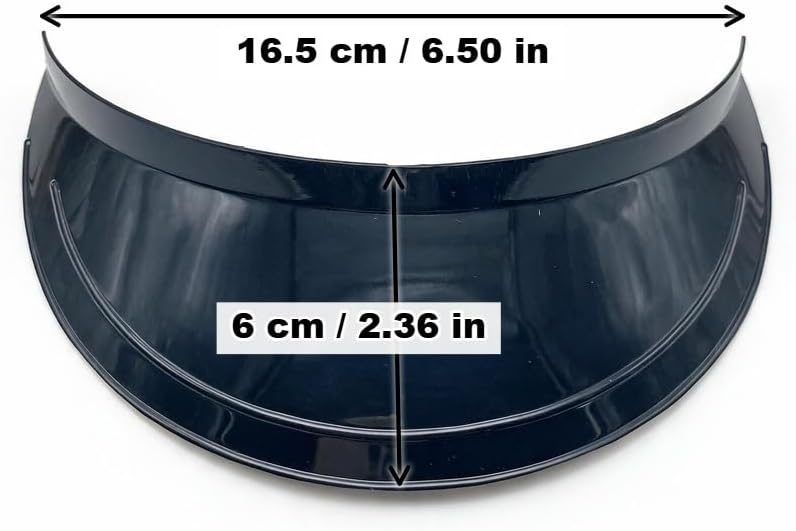 Uniform Cap Visor, Hard Plastic Replacement Hat Peak for Service Caps 16.5cm X 6cm 5 Pieces