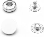 Zinc Alloy Flat top Cap snap Fastener Buttons Washable Press Stud for Sewing Leather Craft Clothing 1/2" (12 mm)