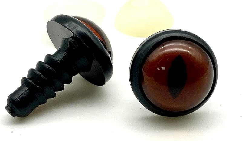 Plastic Safety Eyes with Washers - Cat Eye (Slit Pupil)