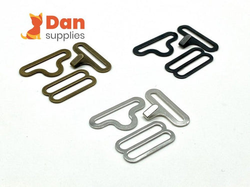 3/4" (18 mm) bow tie Hardware buckle slider hooks & eyes Making supplies Anti bronze Nickel Gunmetal