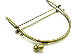 Sew-In Kiss-Lock Purse Frame with Handle, 6 1/4" x 5 3/4" (16 x 14.5 cm)