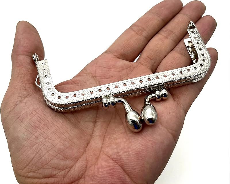 Rectangle Sew-In Kiss-Lock Purse Frame, 4 1/8" x 2" (10.5 x 5 cm)