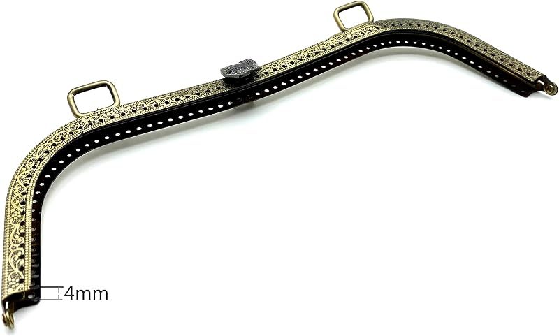 Arch Sew-In Kiss-Lock Purse Frame, 10 1/2" x 3 3/8" (26.5 x 8.5 cm)
