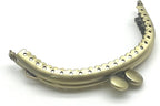 Half-Round Sew-In Kiss-Lock Purse Frame, 3 1/2" x 1 9/16" (9 x 4 cm)