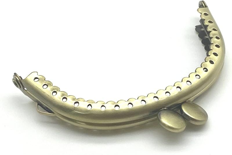Half-Round Sew-In Kiss-Lock Purse Frame, 3 1/2" x 1 9/16" (9 x 4 cm)
