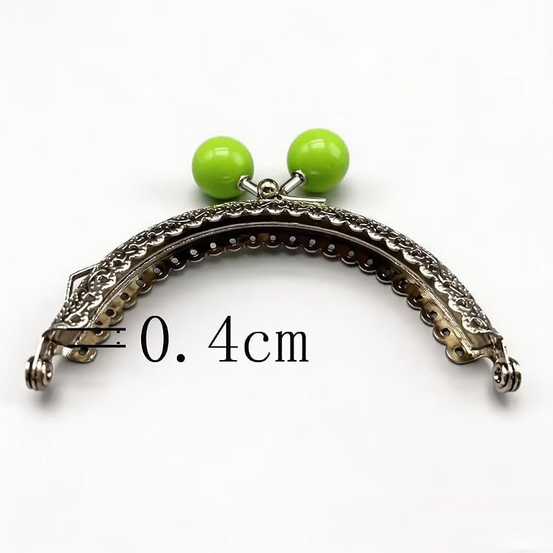 Color-Ball Sew-In Kiss-Lock Purse Frames, 3 1/2" x 2" (9 x 5 cm) - Set of 7 Colors, 16mm Balls