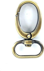 Oval Push-Gate Swivel Snap Hook, Large