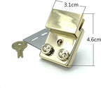 Press Tongue Latch Lock Clutch Purse Handbag Bag Lock with Key Zinc alloying for Purse Bag Wallet Clutch Making