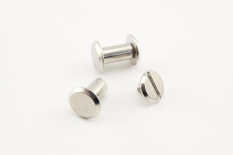 Iron Round Chicago Binding Screw Rivets Concho Screw Button Nail Rivet for DIY Leather Decoration Bookbinding