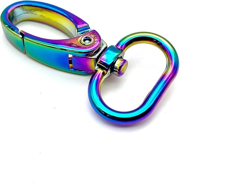 Oval Push-Gate Swivel Snap Hook, Compact