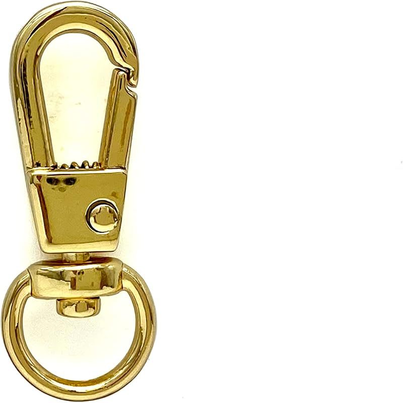 Mini Push-Gate Swivel Clasp, 8mm Round Eye
