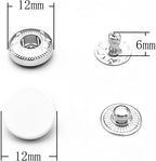 Zinc Alloy Flat top Cap snap Fastener Buttons Washable Press Stud for Sewing Leather Craft Clothing 1/2" (12 mm)