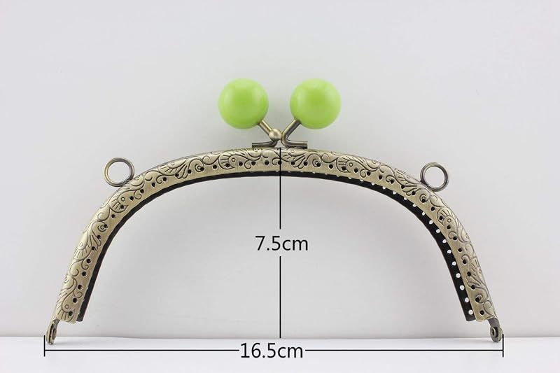 Color-Ball Sew-In Kiss-Lock Purse Frame, 17 x 7 cm