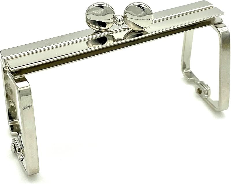 Barrel Glue-In Kiss-Lock Purse Frame, 3 3/8" x 1 9/16" (8.5 x 4 cm)