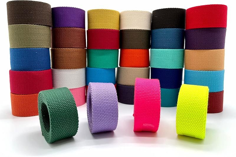Heavy Weight Polyester Cotton Webbing Strap - Bead-Pattern Webbing