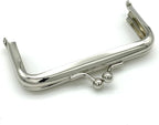 Rectangle Glue-In Kiss-Lock Purse Frame, 3 1/2" x 1 5/8" (9 x 4 cm) - 6mm Ball Clasp
