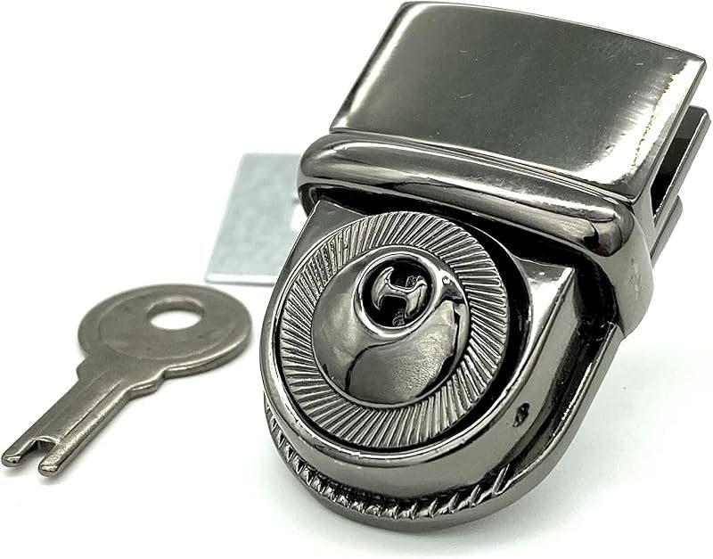 Press Tongue Thumb Latch Lock Clutch Purse Handbag Bag Lock with Key Zinc alloying for Purse Bag Wallet Clutch Making