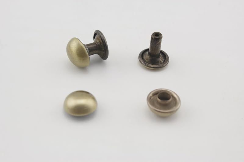 Dome Riveted / Soild Brass Double Cap Rivet Studs Leather Rivet for Bag Making Clothing Shoes