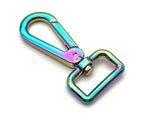 Dog leash purse snap swivel hooks, slider and rectangle ring for bag purse dog collar making repair / Rainbow colorful