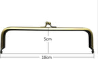 Rectangle Glue-In Kiss-Lock Purse Frame, 7" x 2" (18 x 5 cm)