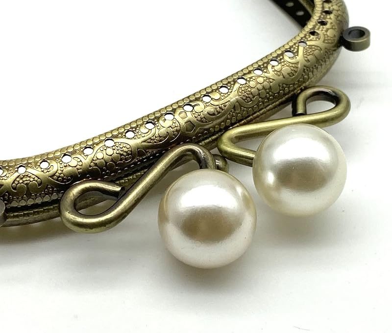 Rectangle Color-Ball Sew-In Kiss-Lock Purse Frame, 9 x 5 cm