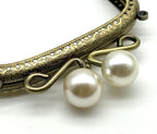 Rectangle Color-Ball Sew-In Kiss-Lock Purse Frame, 9 x 5 cm
