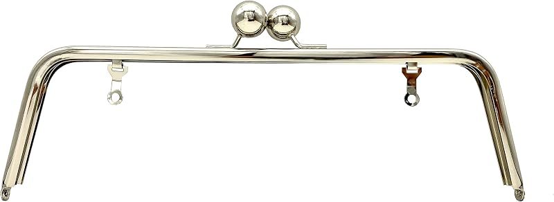 Rectangle Glue-In Kiss-Lock Purse Frame, 12" x 4" (30.5 x 10 cm)